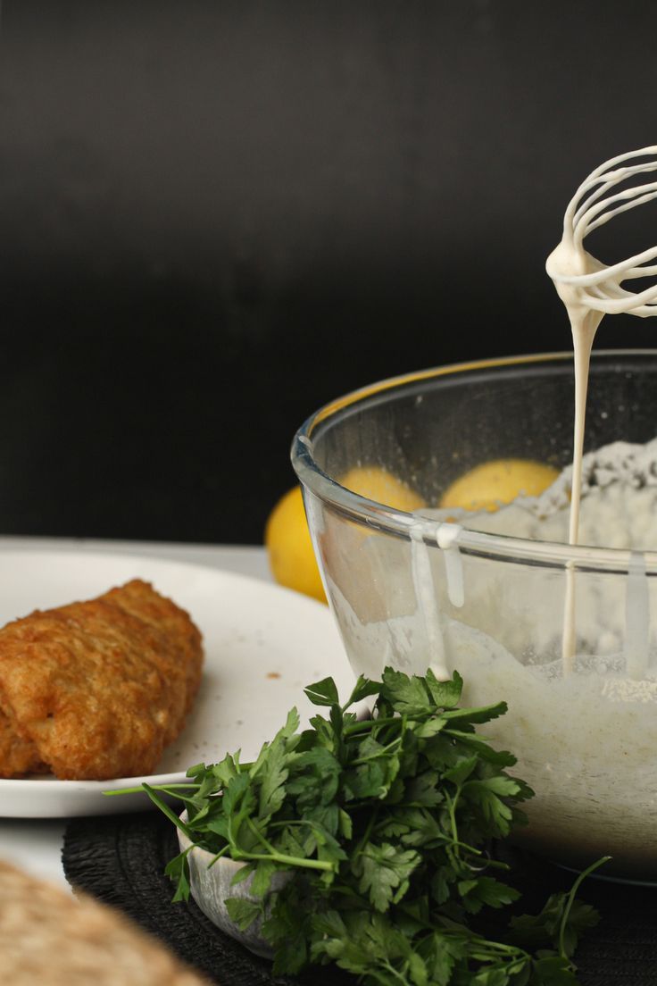Fresh batter pour